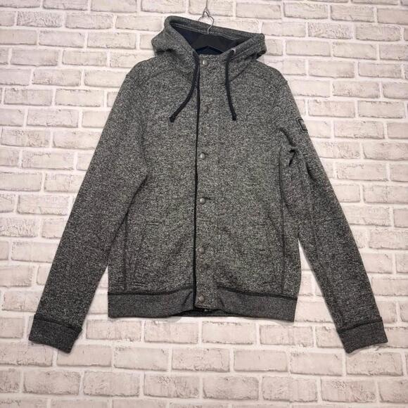 Abercrombie & Fitch Other - Abercrombie & Fitch Zip-up Hooded Sweater Salt and Pepper Men's L